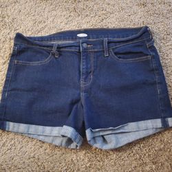 Women's Old Navy Blue Denim Shorts (Size 12)
