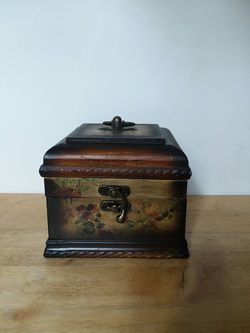 Unique Wood Trinket Box with Concealed Clock