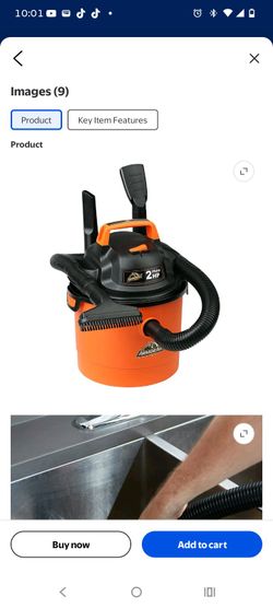 Armor All 2.5 Gallon 2 Peak HP Wet Dry Vacuum,VOM205P 0901