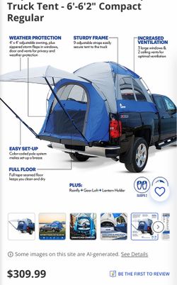 Napier Truck Bed Tent 6'-6'2" Compact Regular