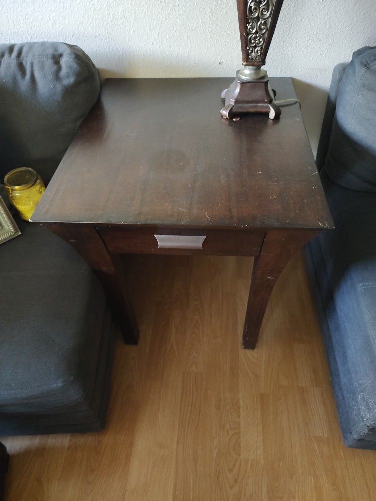 Solid Wood End Table