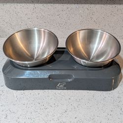 Stainless Steel Cat food bowls with stand
