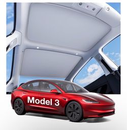 Wigoo for Tesla Model 3 Accessories Sunshade roof, Interior Gray For Model 3 2020~2026, Never Sag, Nano Ice-Crystal Coatings, 3-Gen Heat Insulation Gl