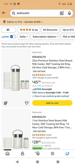 Brand New Kekhealth Stainless Steel Nursing Breastfeeding Cold Storage