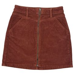 So Juniors Size 0 Corduroy High Rise Mini Skirt Zipper Front Pockets
