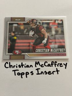 Christian McCaffrey San Francisco 49ers All-Pro RB Topps Short Print Insert Card.