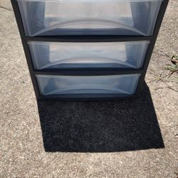 Storage Shelf With Three Drawers Container 
