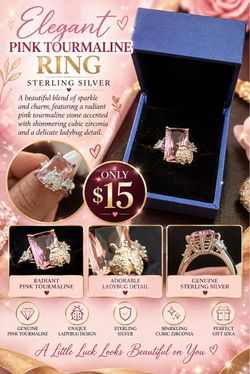 Fashion ring with pink stone. Sterling silver plated.