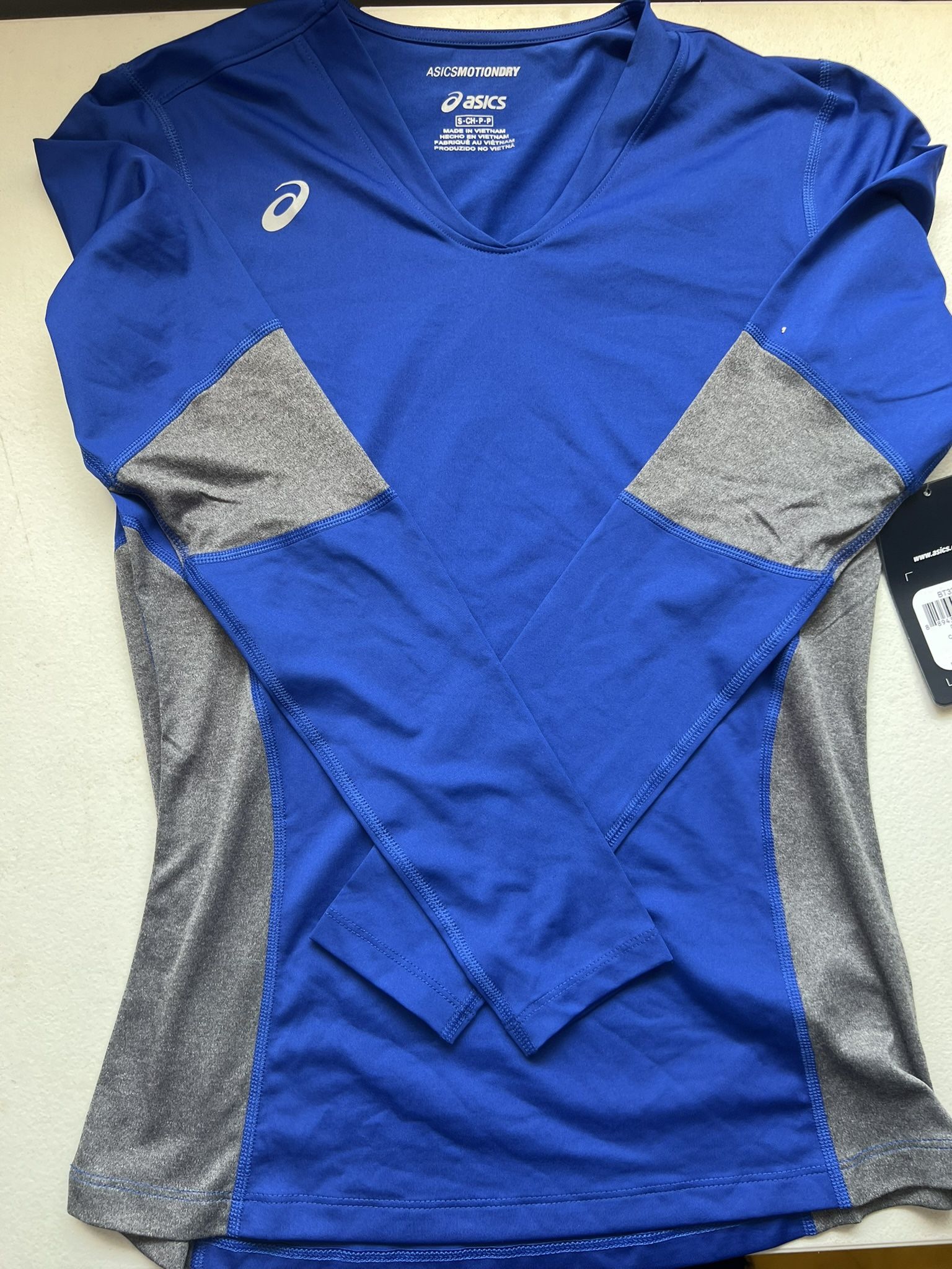 ASICS Decoy V Neck Long Sleeve T-Shirt Size S
