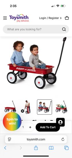 Red roadster wagon