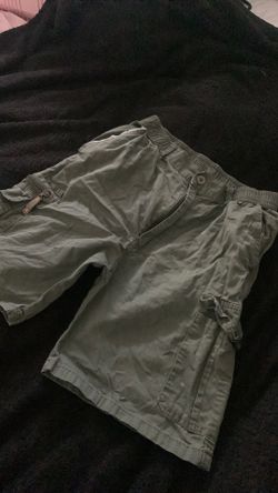 green cargo shorts