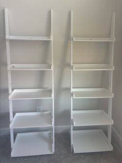 White shelves