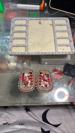 Cherry blossom dangle earrings