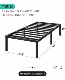Twin metal frame