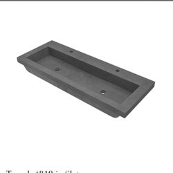 2 - 48” Grey Trough Sinks.