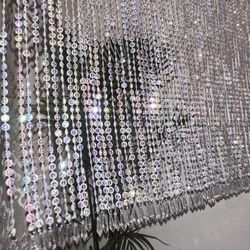 Crystal Plastic Circle Bead Curtain Wedding Backdrop Curtains