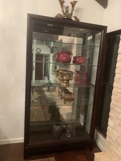 Wood /glass Hutch In A Great Condition