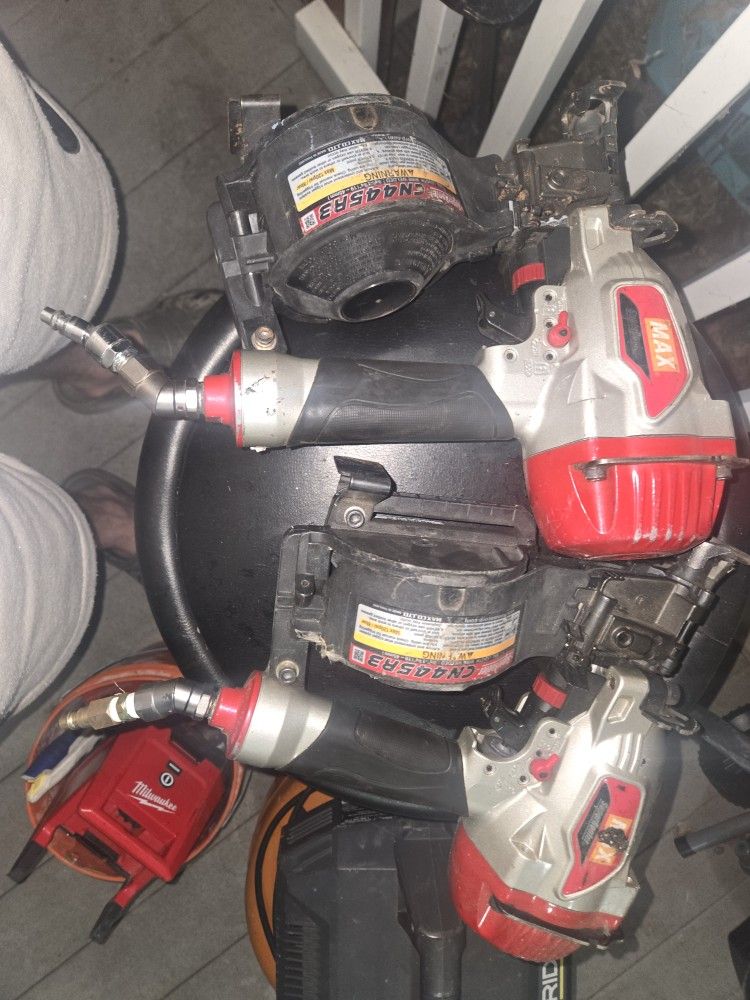 Two Roofing Max Nail Guns