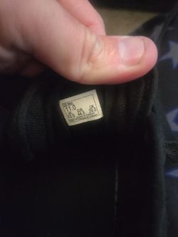 Black vans white trim