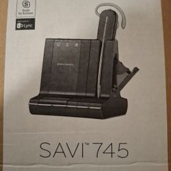 Plantronics Savi W745-M Wireless Headset System - Black
