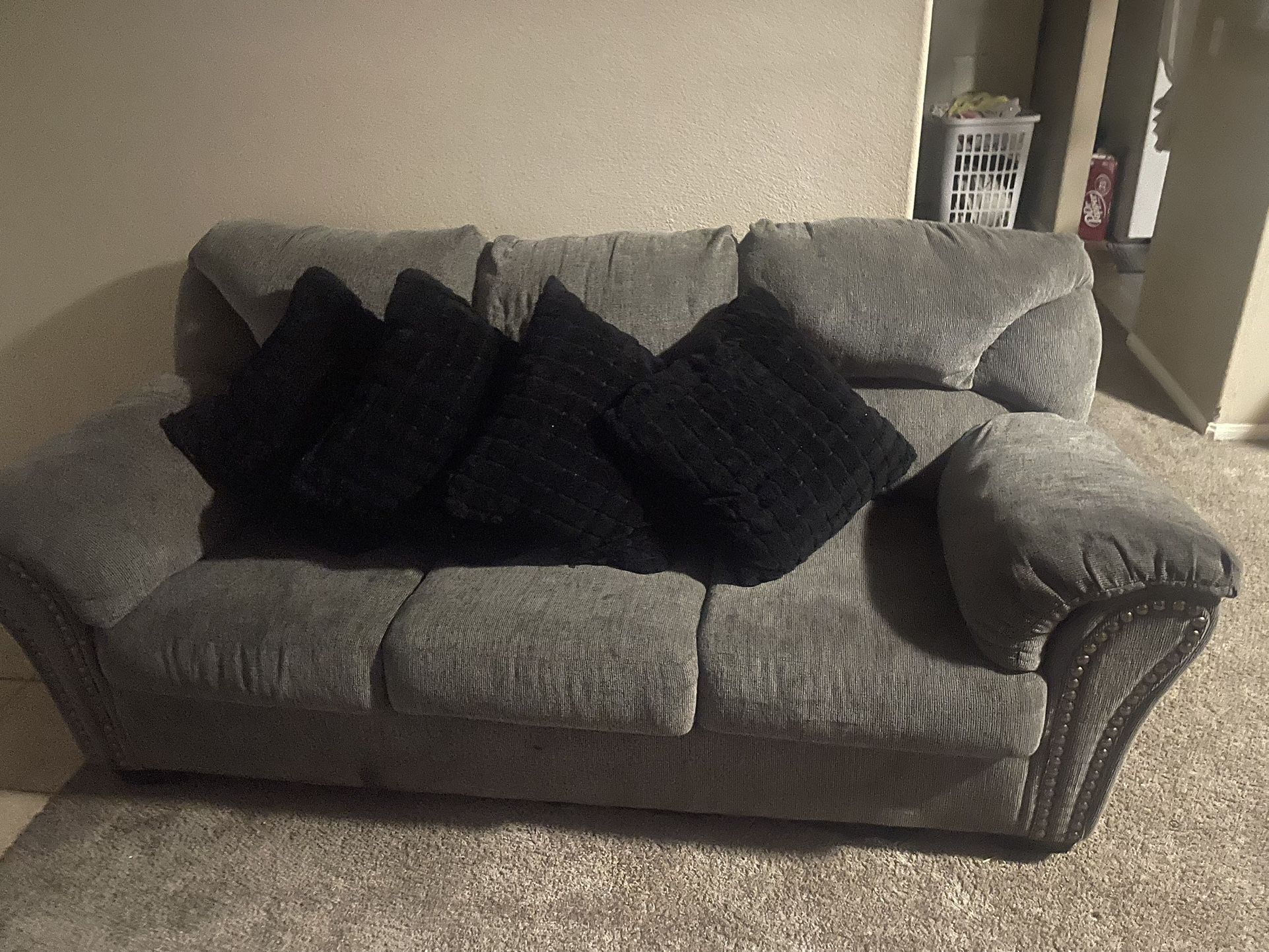 Grey sofa set