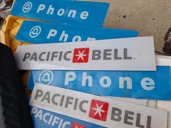 Vintage Pacific Bell phone signs