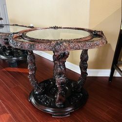 Chinese Handmade Coffee Table With Two End Tables 