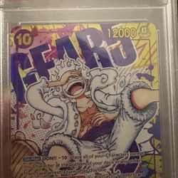 One Piece Monkey D Luffy OP05-Manga Alt Art PSA 10