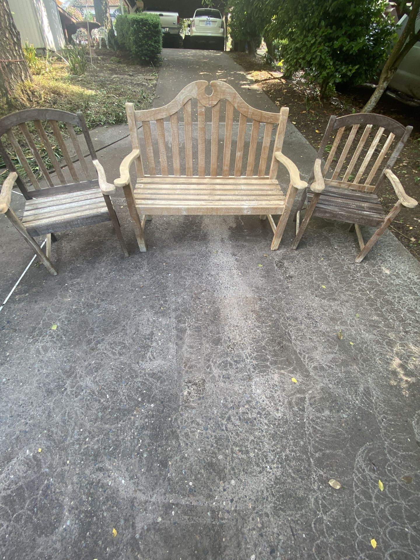 Teak Bench And Chairs Premium Wood