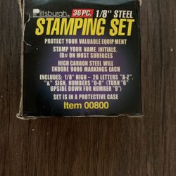 36 Piece 1/8 Steel STAMPING SET