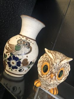 Jar pot and decor búho , ceramic perfect conditions for sale all together for $20 , down town Miami area 33128