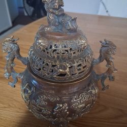 Gran incensario chino. S.XX Gran incensario chino