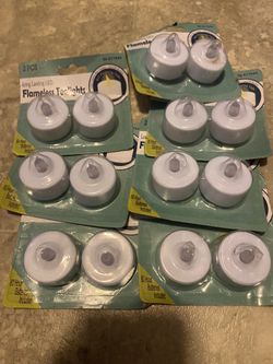 Led Tealight Candles. 14pcs Flickering Amber lights, flameless battery included. NEW 15 for all