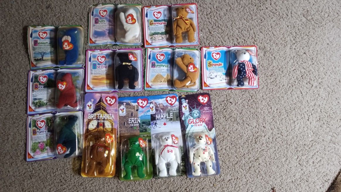 Vintage Mcdonalds Ty Beanie Baby Collection TAG ERRORS ON MOST Very Rare.