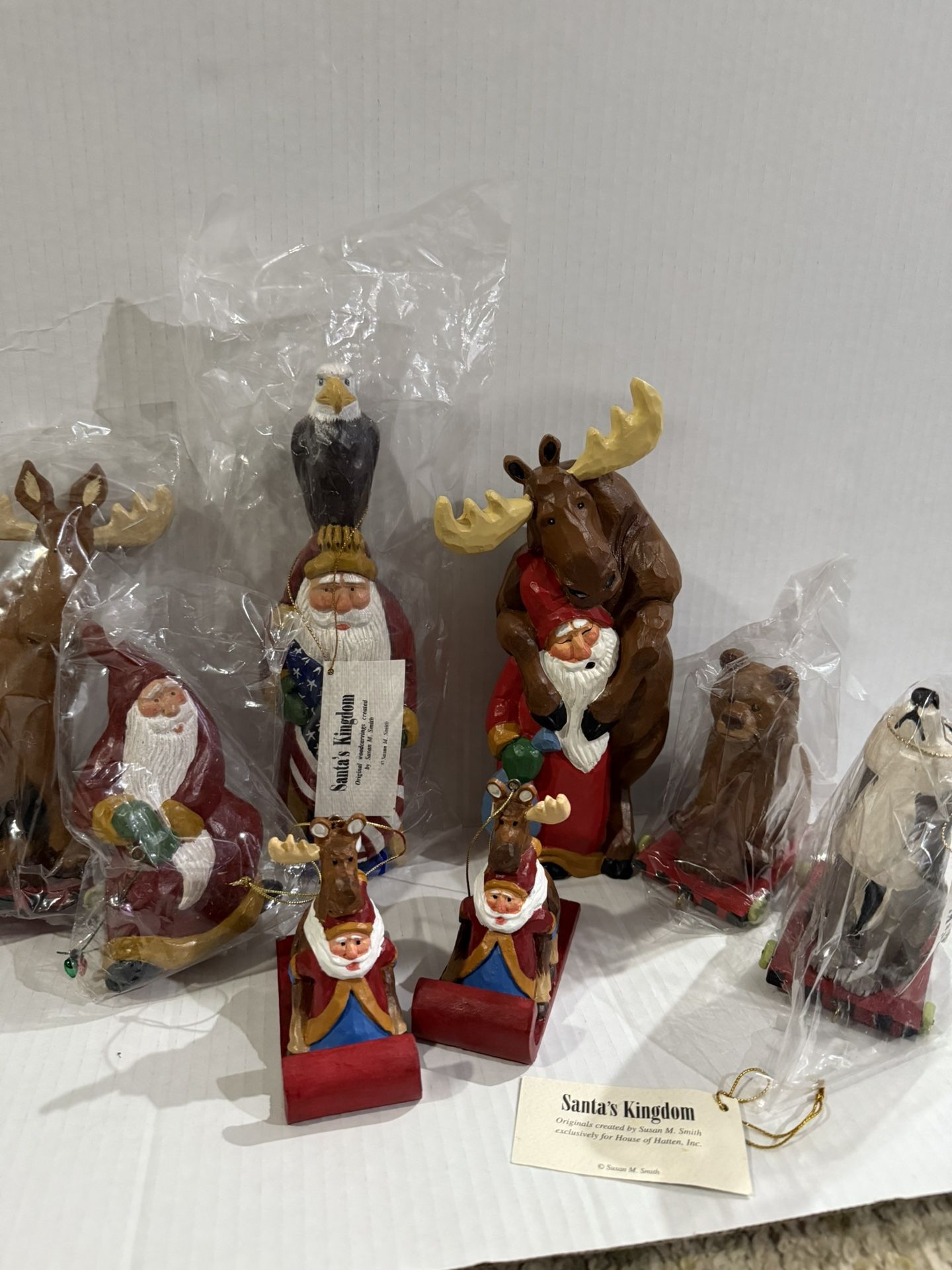 Santa’s Kingdom Wood Carved Figure Set