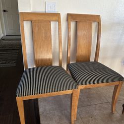 Ethan Allen Dining Chairs Set of 2 – Made in USA – Solid Wood