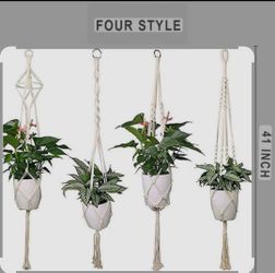 Macrame (4) Four Pack Plant Hangers