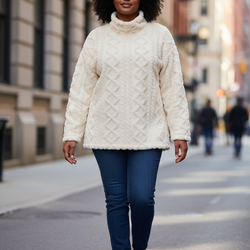 Eddie Bauer Womens Cable Fleece Pullover - XL