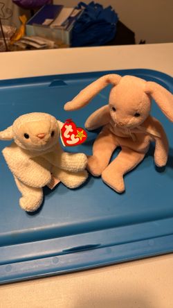 Set Of 2 Ty Easter Beanie Babies