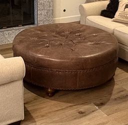 Leather Ottoman