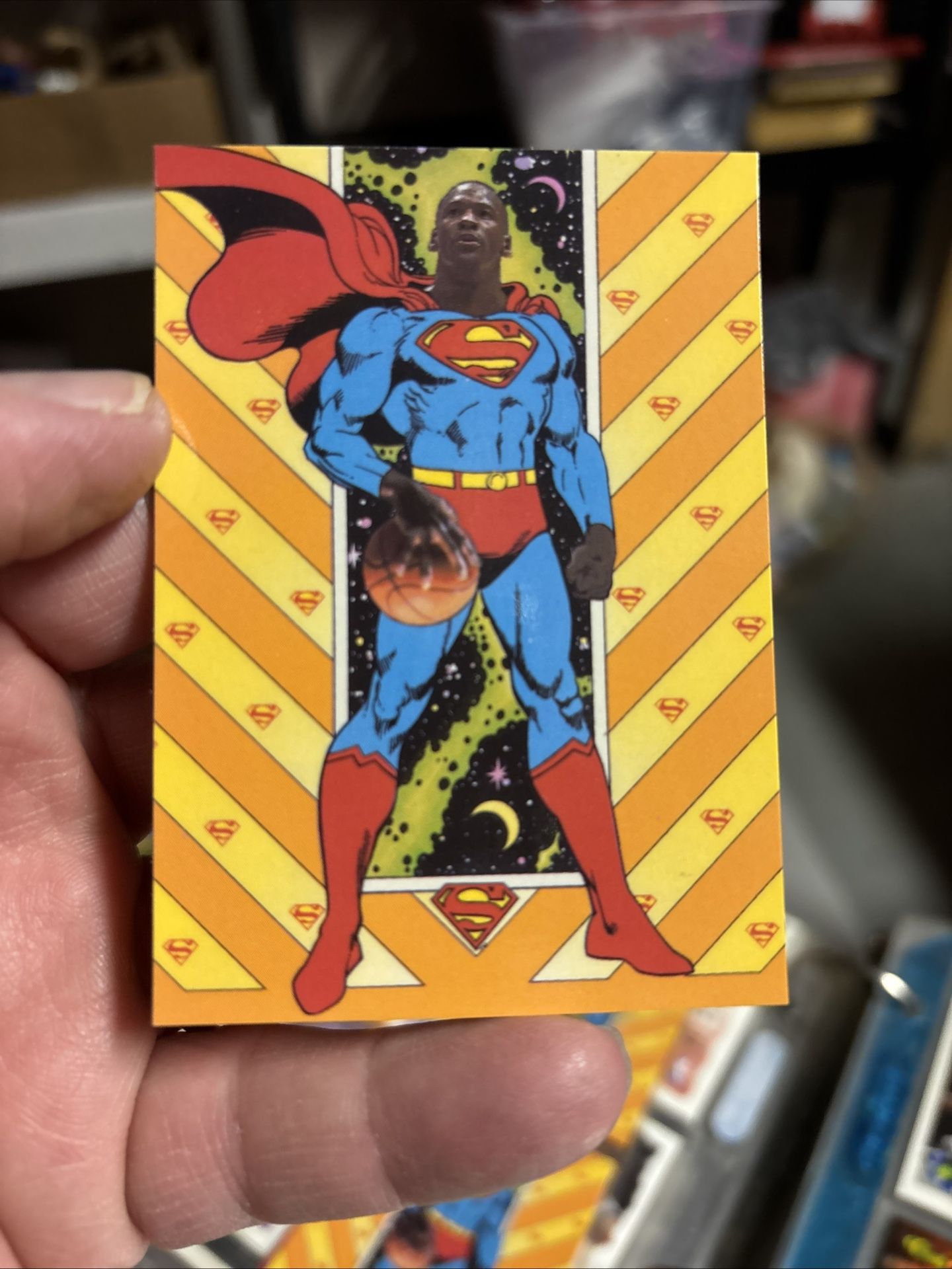 Rare Michael Jordan Superman Promo Card. Chicago Bulls