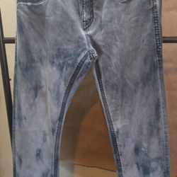 What Revival Designer Stone Wash Ripped Jeans Gray And Blue 36 There In Excellent Condition