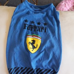 Small Dog Pet Blue Logo T Shirt 