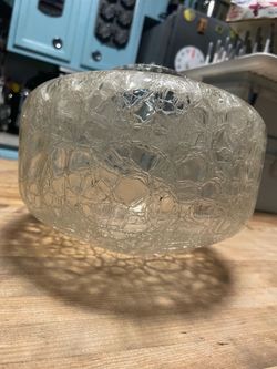Unique crackle glass ceiling light globe