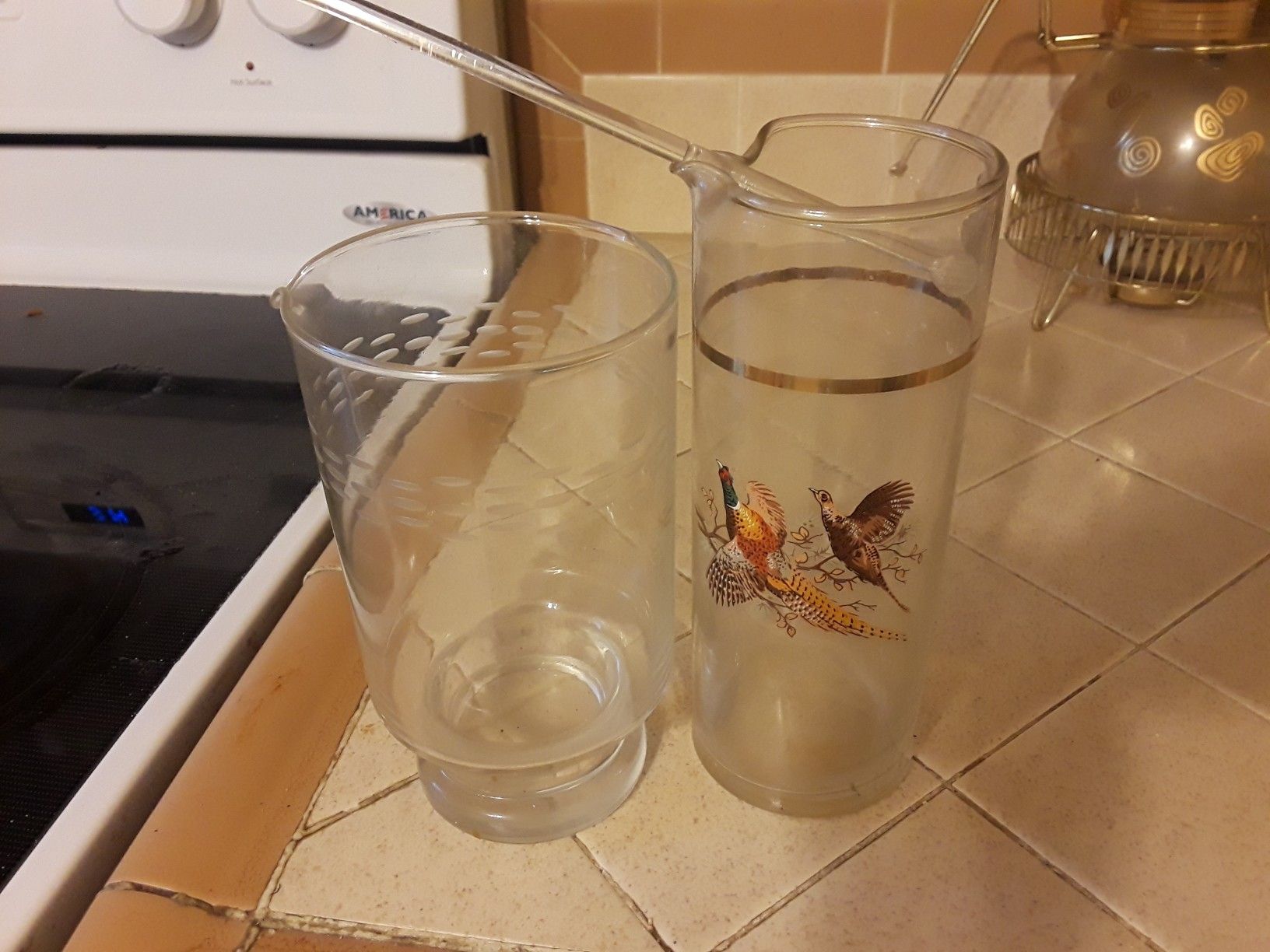 Set of alcohol glass mixers