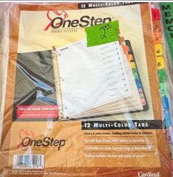 Cardinal Numbered Binder Dividers And MathMagics