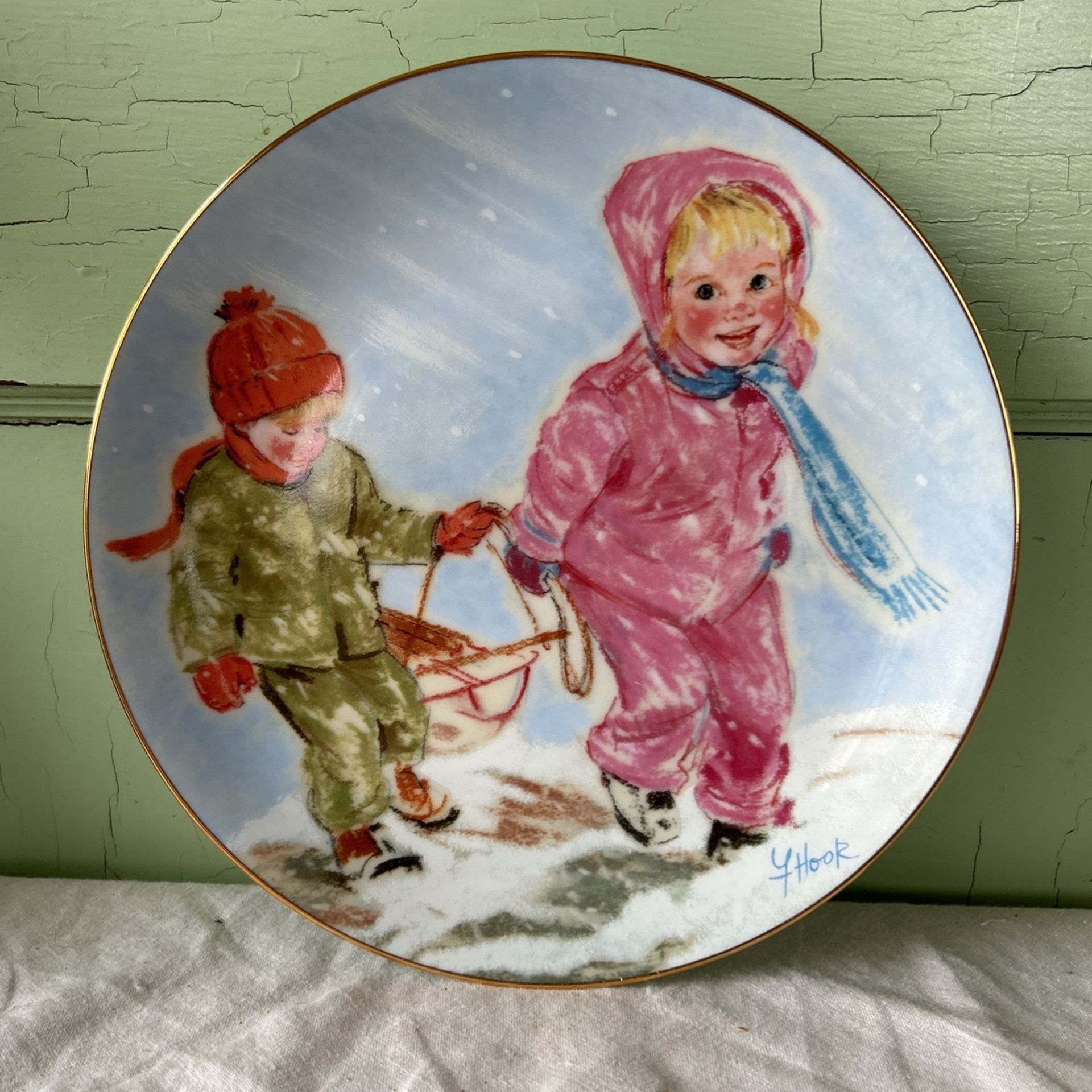 Vintage A Child's Play Collector plate “First Snow”