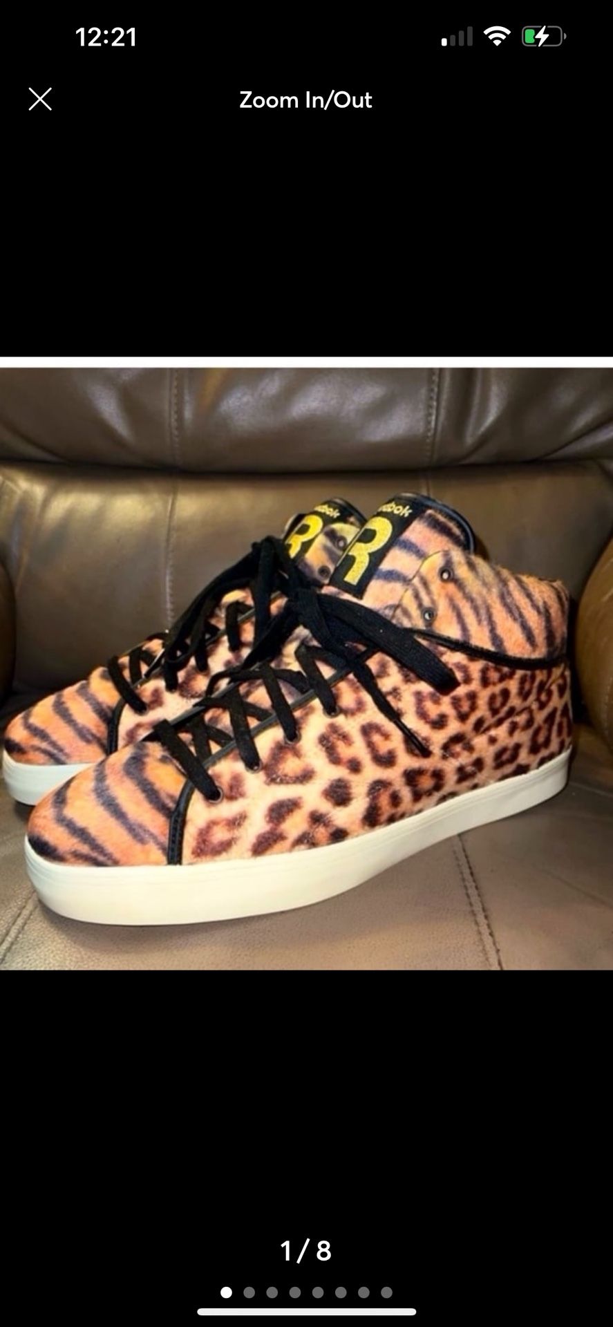 Reebok T RAWW Last Kings Tiger and Cheetah Print Sneakers, Men’s Size 13