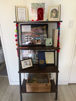 5-Tier Industrial Bookshelf with Metal Frame
