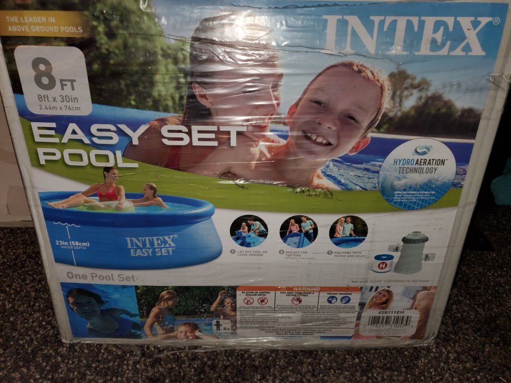 Intex easy set 8 x 30 above ground pool with pump